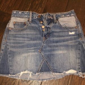 Denim mini skirt